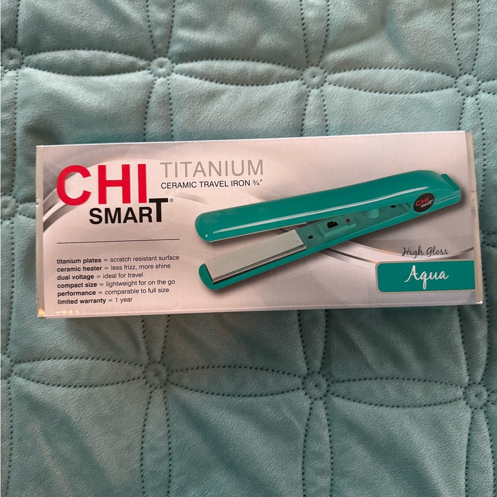 CHI Titanium Ceramic Travel Iron in Aqua